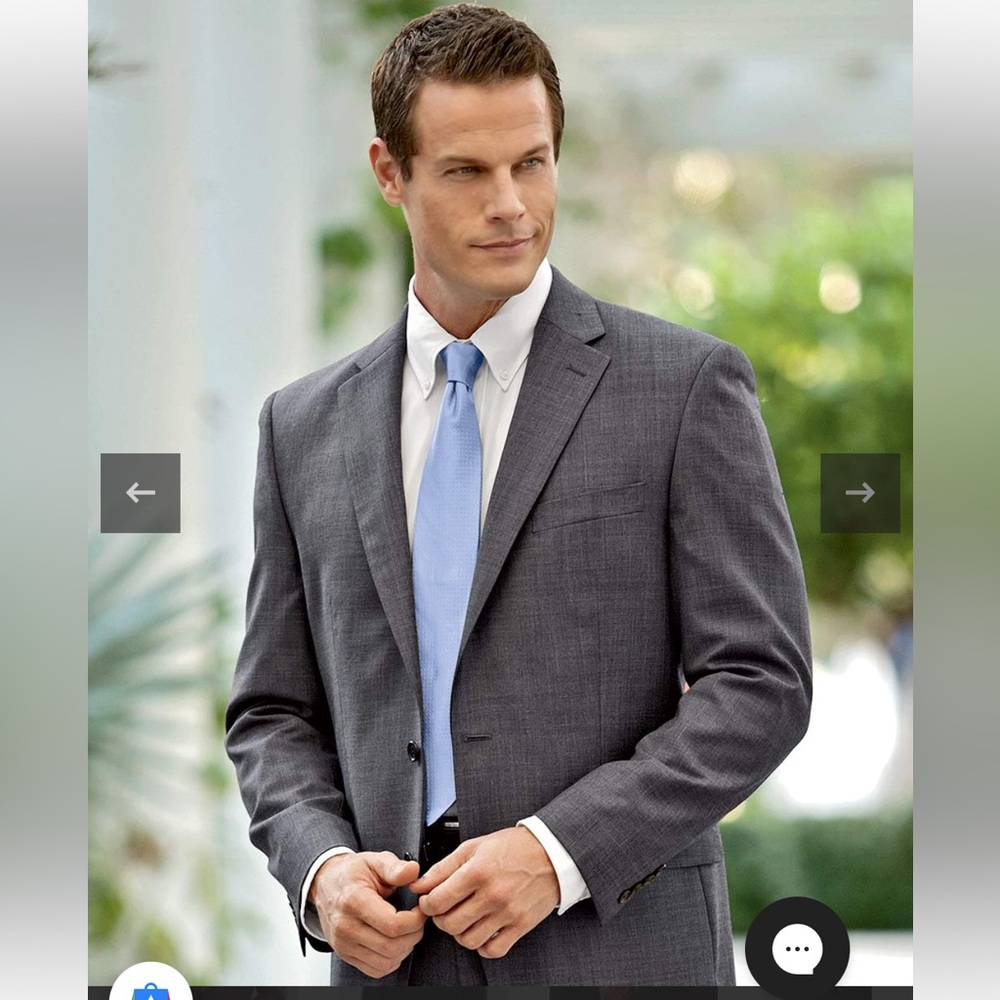 Ralph Lauren Wool Suit Coat 42L gray shark